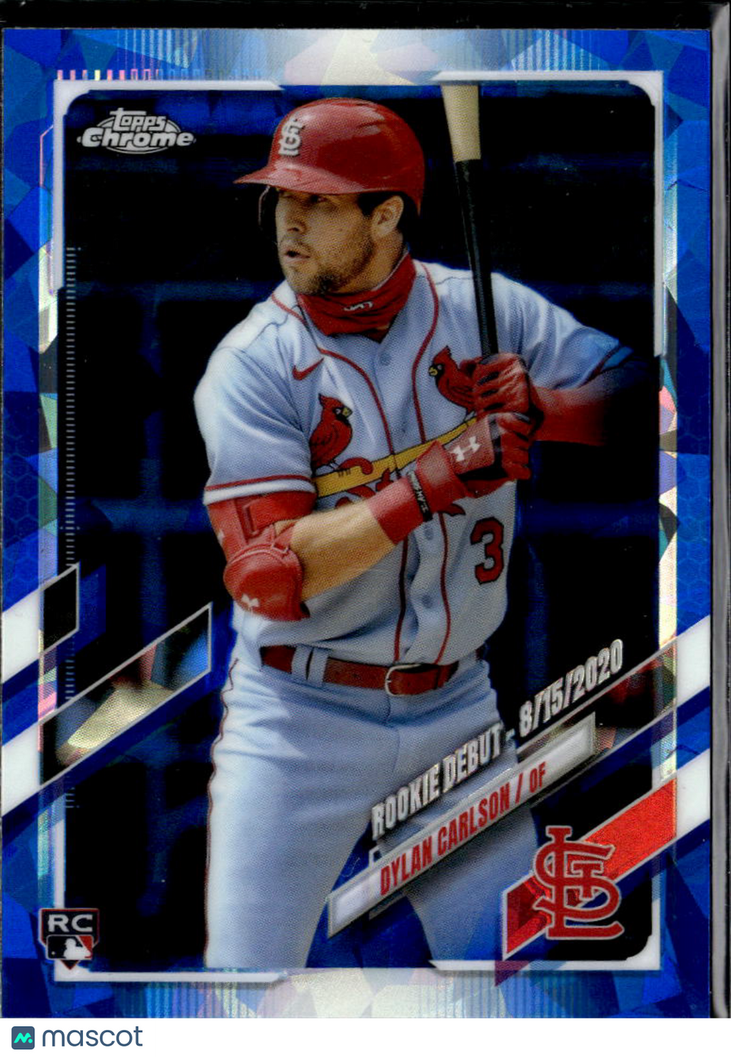 Dylan Carlson 2021 Topps Chrome Sapphire Edition RC Blue St. Louis Cardinals