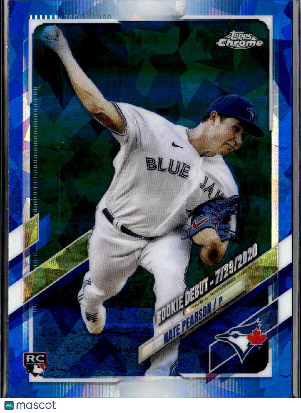 Nate Pearson 2021 Topps Chrome Sapphire Edition RC Toronto Blue Jays