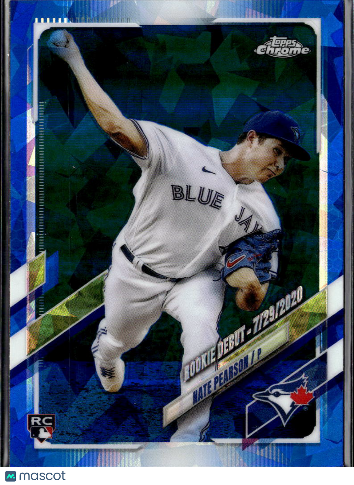 Nate Pearson 2021 Topps Chrome Sapphire Edition RC Toronto Blue Jays