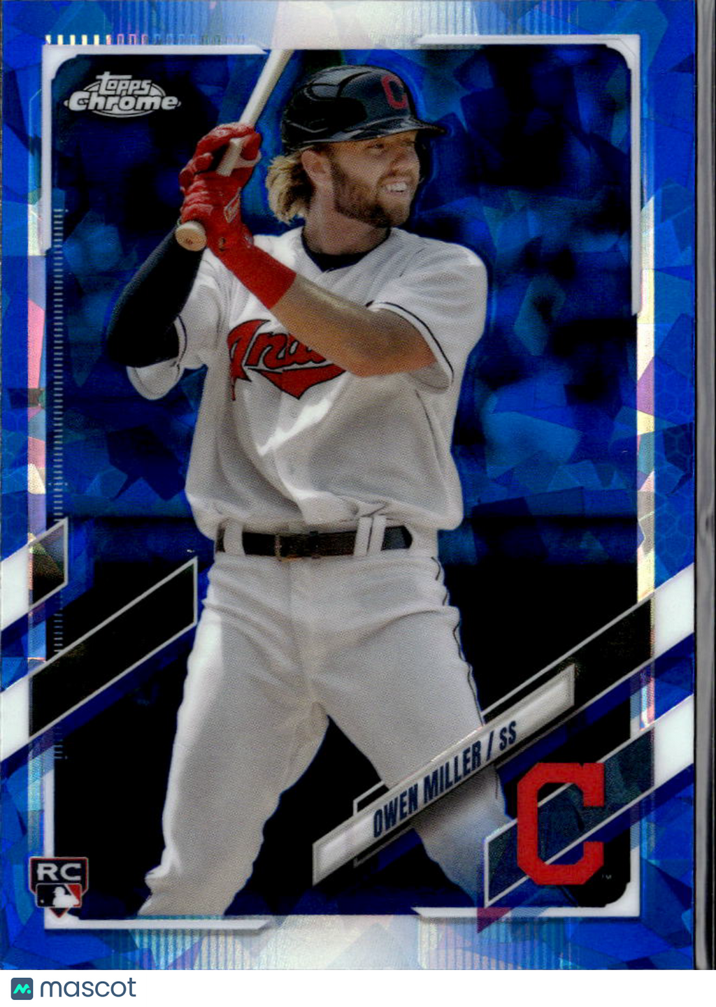 Owen Miller 2021 Topps Chrome Update RC Sapphire Cleveland Indians