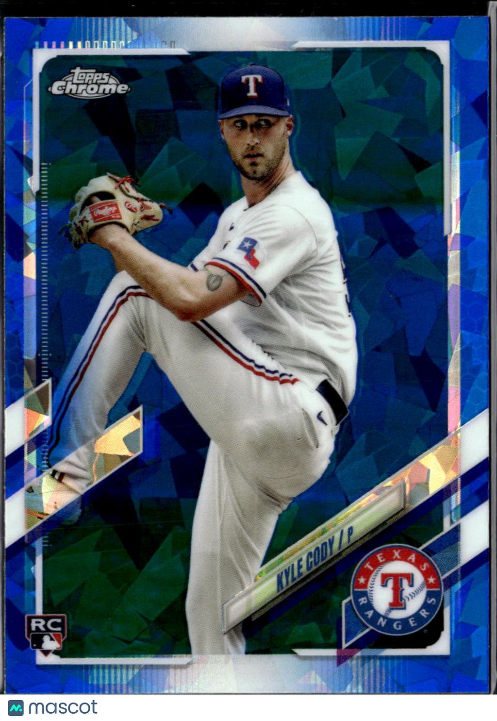 Kyle Cody 2021 Topps Chrome Sapphire Update Series RC Blue Texas Rangers