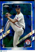 Kyle Cody 2021 Topps Chrome Sapphire Update Series RC Blue Texas Rangers