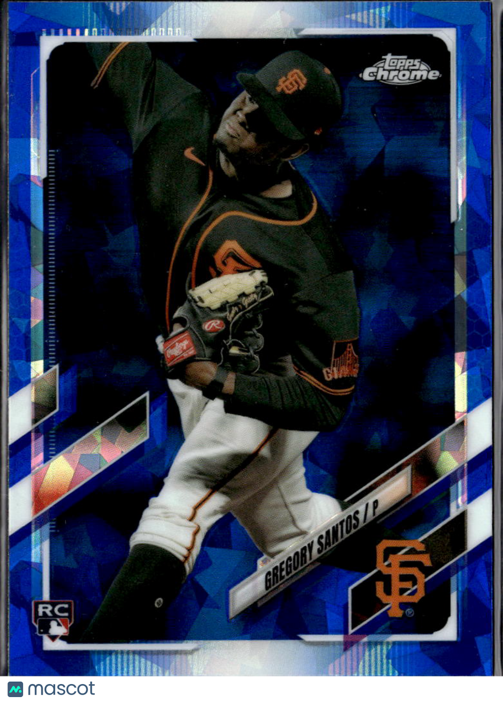 Gregory Santos 2021 Topps Chrome Update Sapphire Edition RC San Francisco Giants