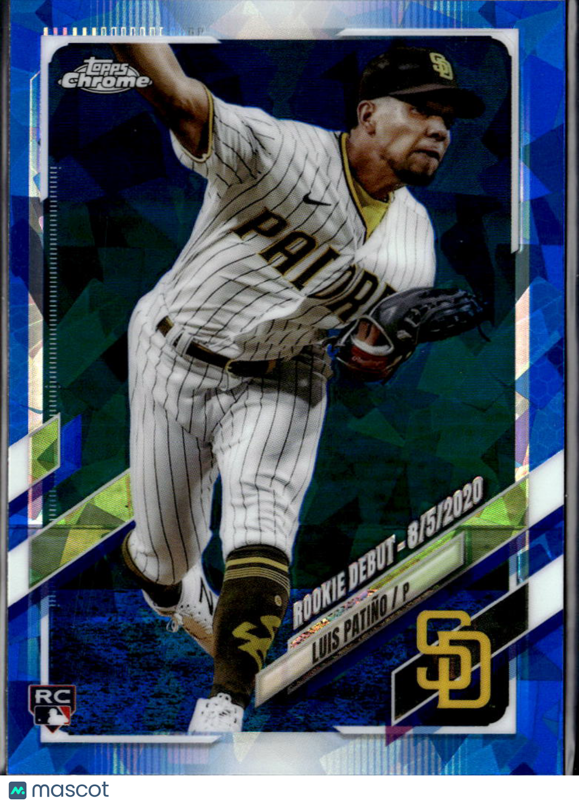 Luis Patiño 2021 Topps Chrome Update Series RC Blue Sapphire San Diego Padres