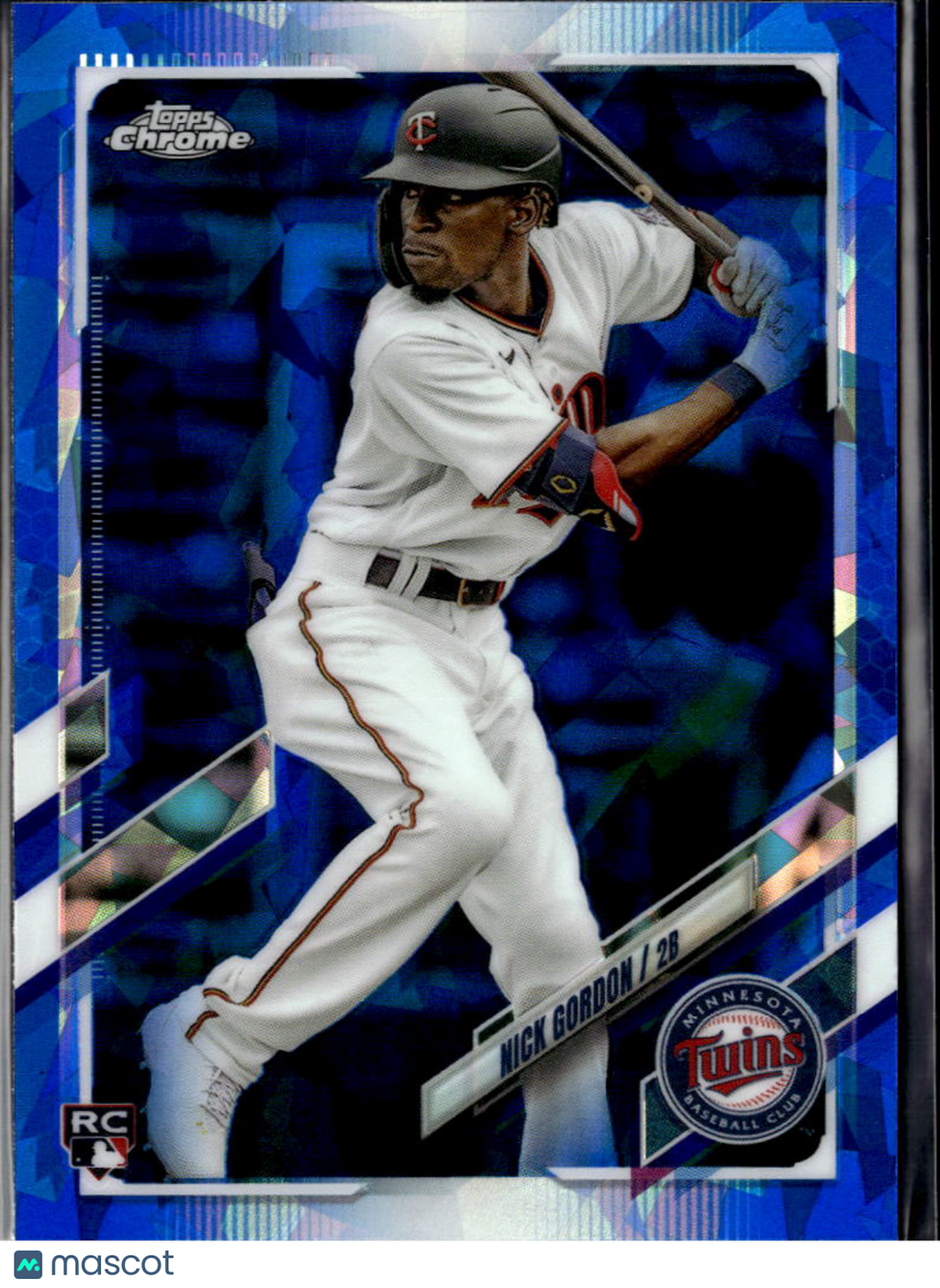 Nick Gordon 2021 Topps Chrome Update Series RC Sapphire Edition Minnesota Twins