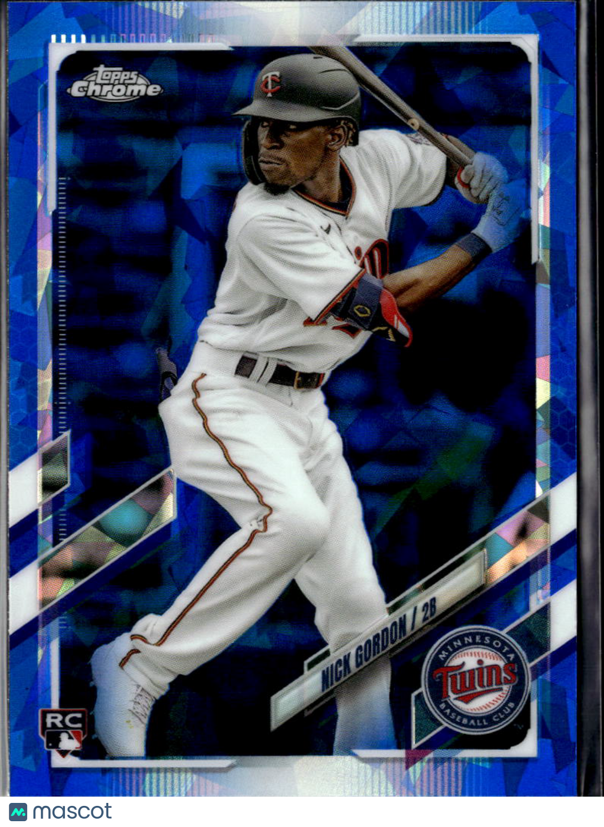 Nick Gordon 2021 Topps Chrome Update Series RC Sapphire Edition Minnesota Twins