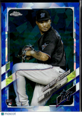 Sixto Sanchez 2021 Topps Chrome Update Series Sapphire RC Blue Miami Marlins