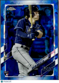 Taylor Walls 2021 Topps Chrome Sapphire Edition RC Tampa Bay Rays