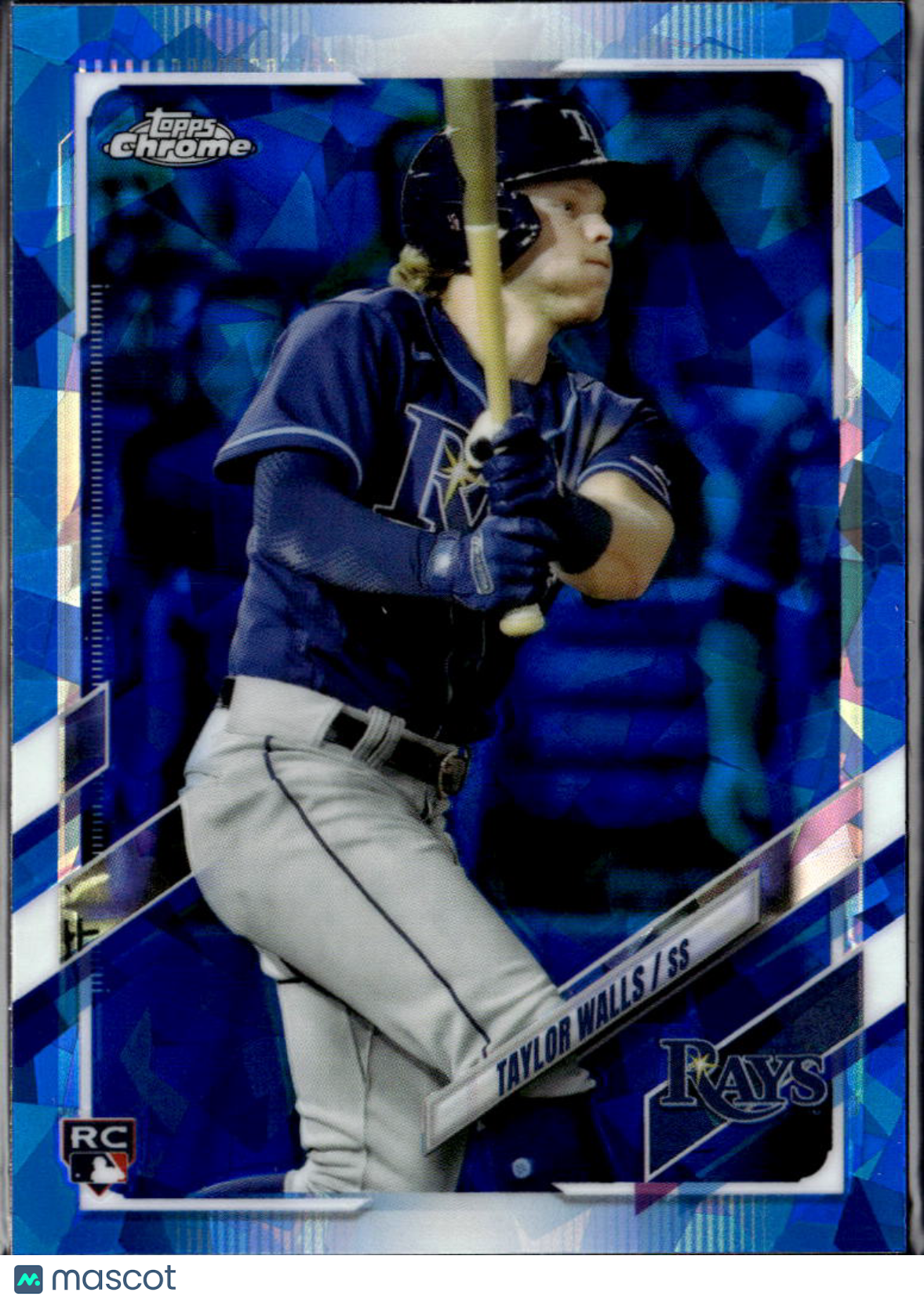 Taylor Walls 2021 Topps Chrome Sapphire Edition RC Tampa Bay Rays