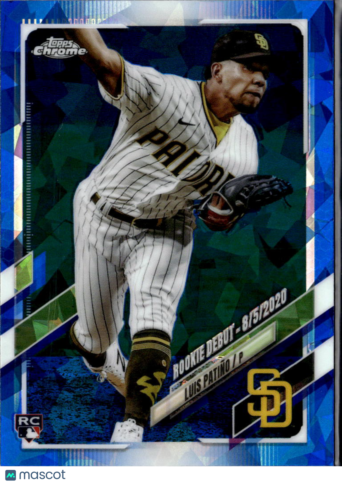 Luis Patiño 2021 Topps Chrome Sapphire RC San Diego Padres