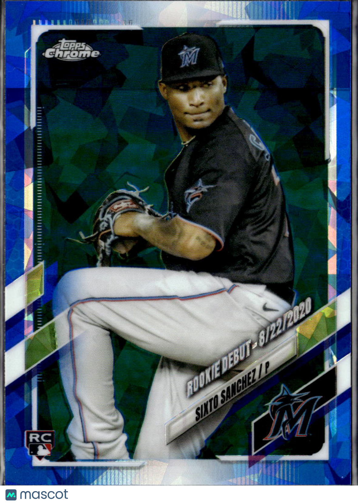 Sixto Sanchez 2021 Topps Chrome RC Blue Sapphire Refractor Miami Marlins