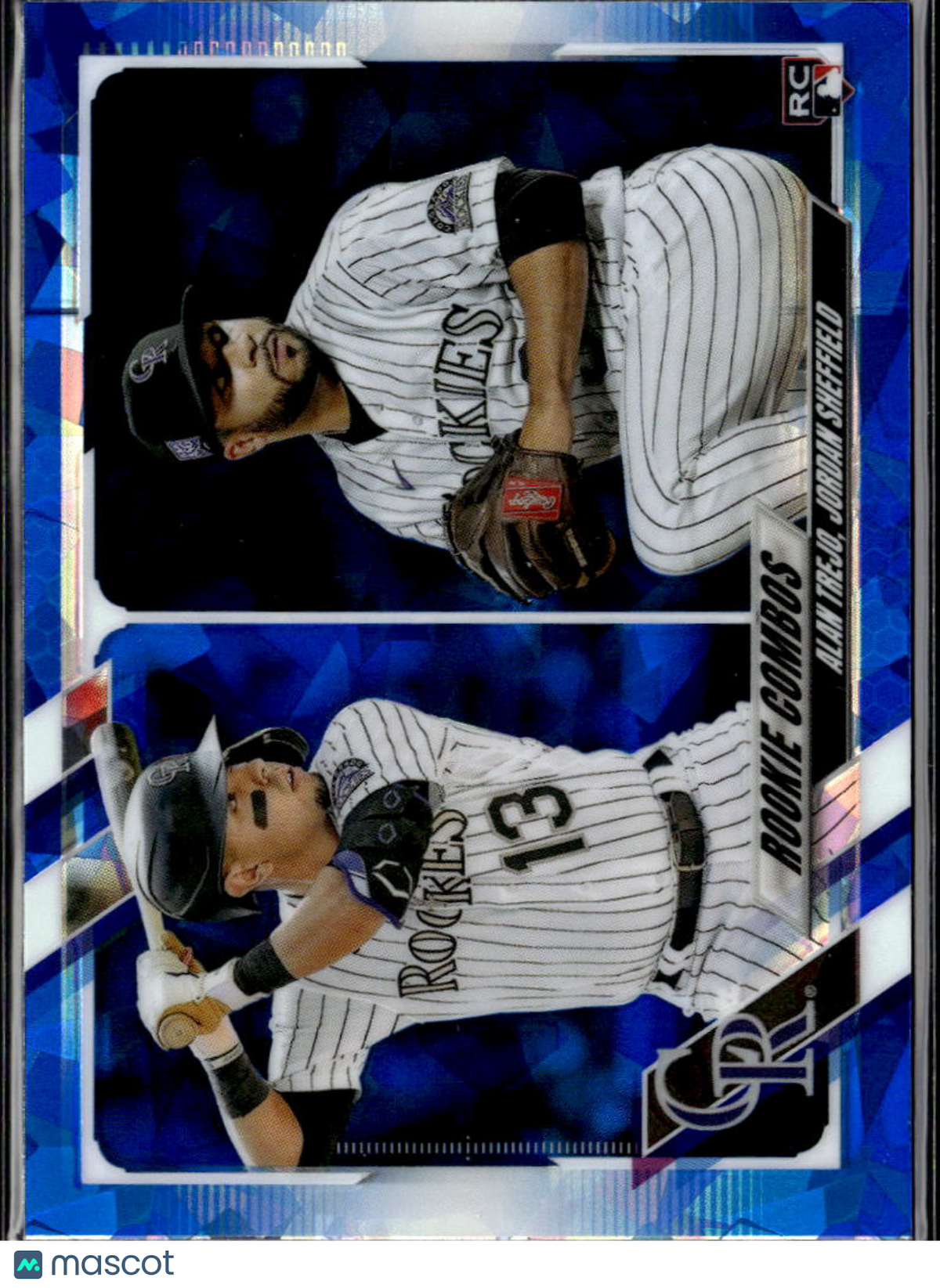 Jordan Sheffield Alan Trejo 2021 Topps Chrome Sapphire RC Blue Colorado Rockies