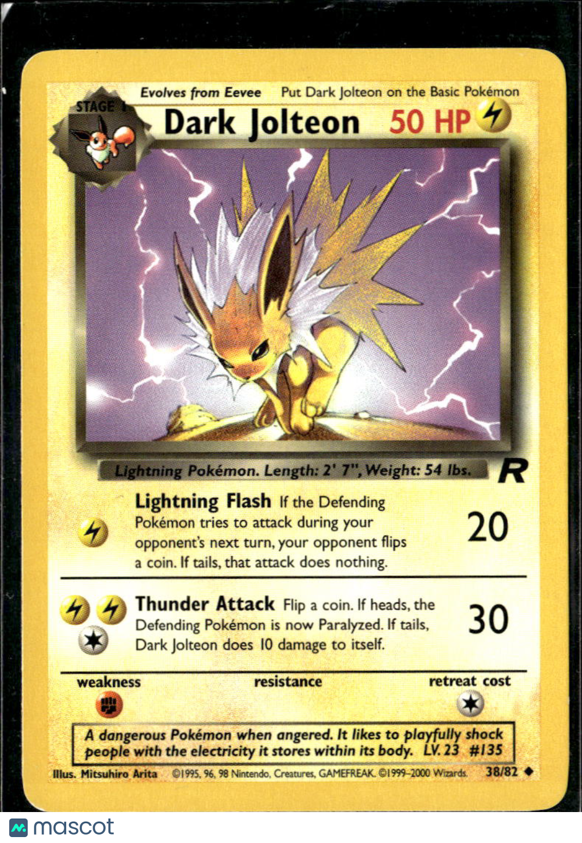 Dark Jolteon 2000 Team Rocket Uncommon #38/82