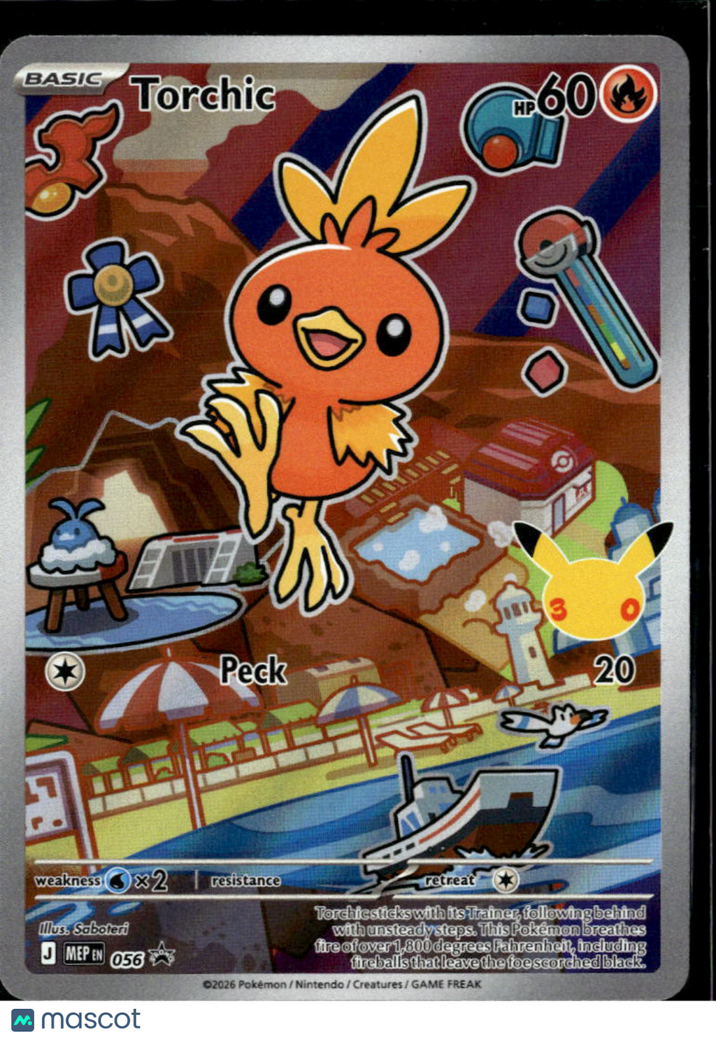 Torchic Mega Evolution Holo Illustration Rare #056