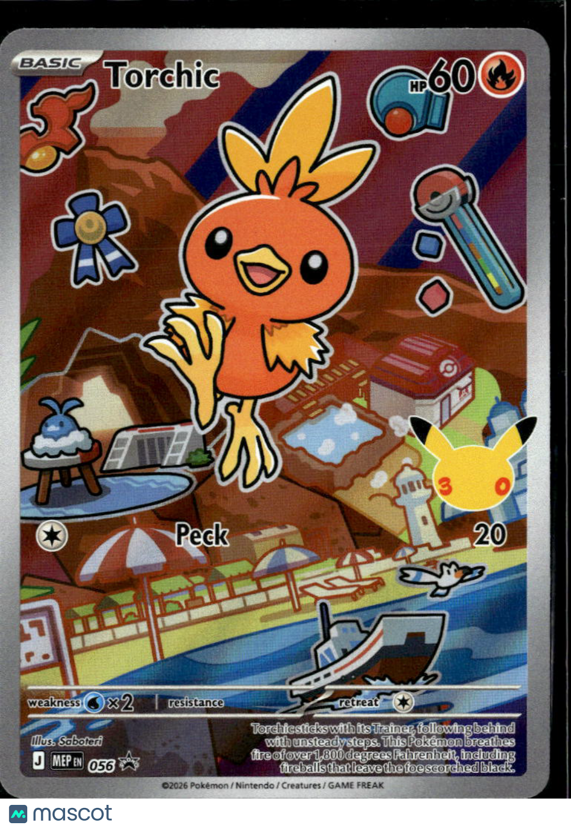 Torchic Mega Evolution Holo Illustration Rare #056
