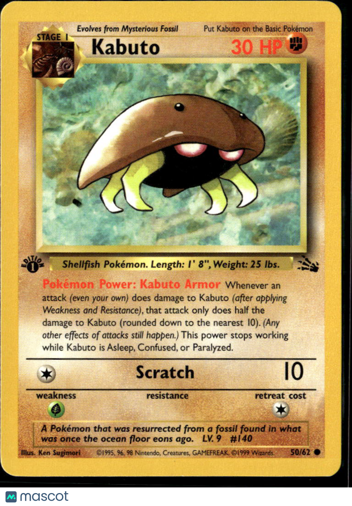Kabuto 1999 Fossil 1st Edition #50/62