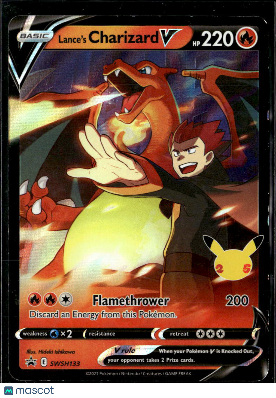 Lance's Charizard V Sword & Shield Holo Black Star Promo FA #SWSH133