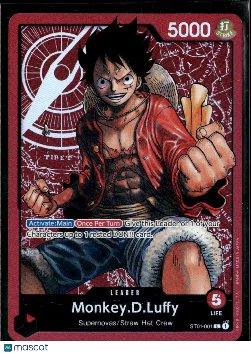 Monkey.D.Luffy Straw Hat Crew Starter Deck DAMAGED Holo