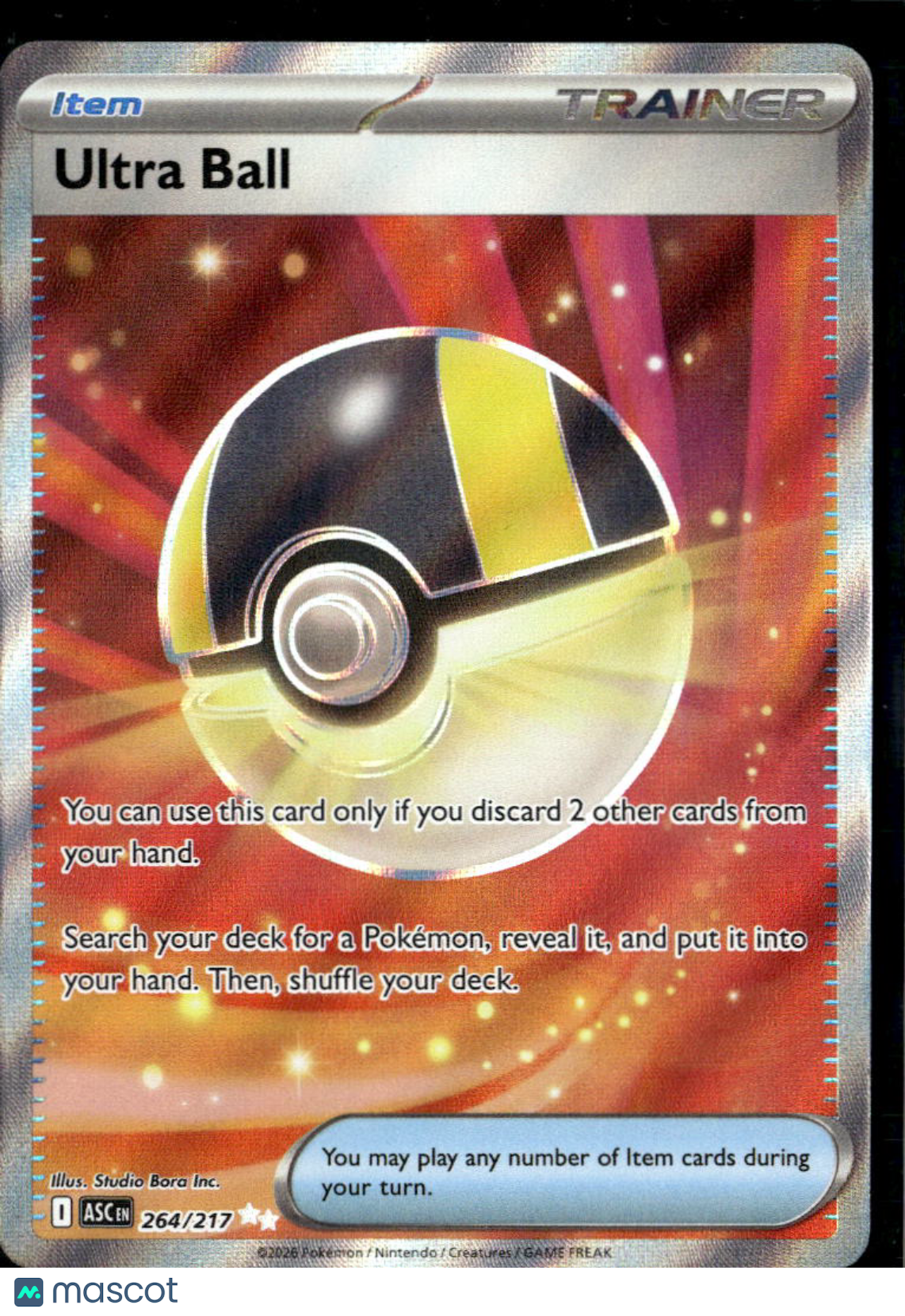 Ultra Ball 2026 Mega Evolution – Ascended Heroes Holo Secret Rare SR UR #264/217