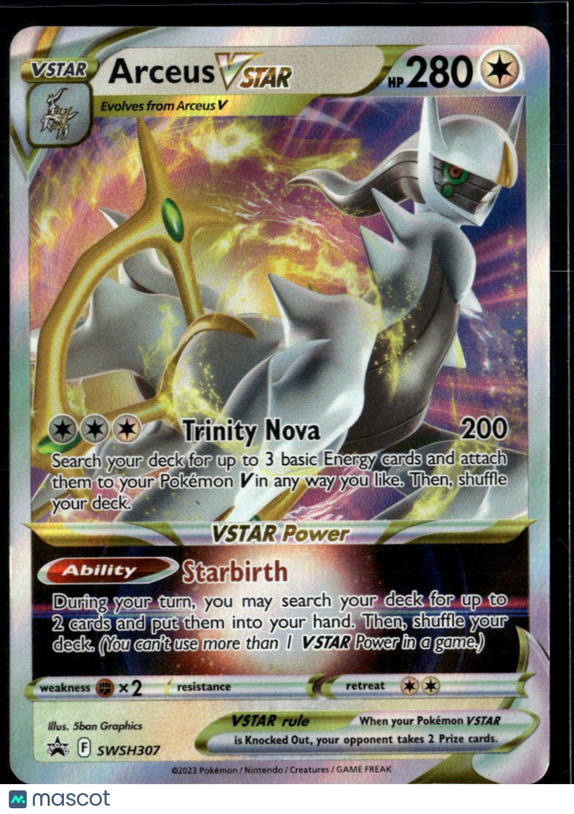 Arceus VSTAR 2020 Sword & Shield Holo Black Star Promo #SWSH307
