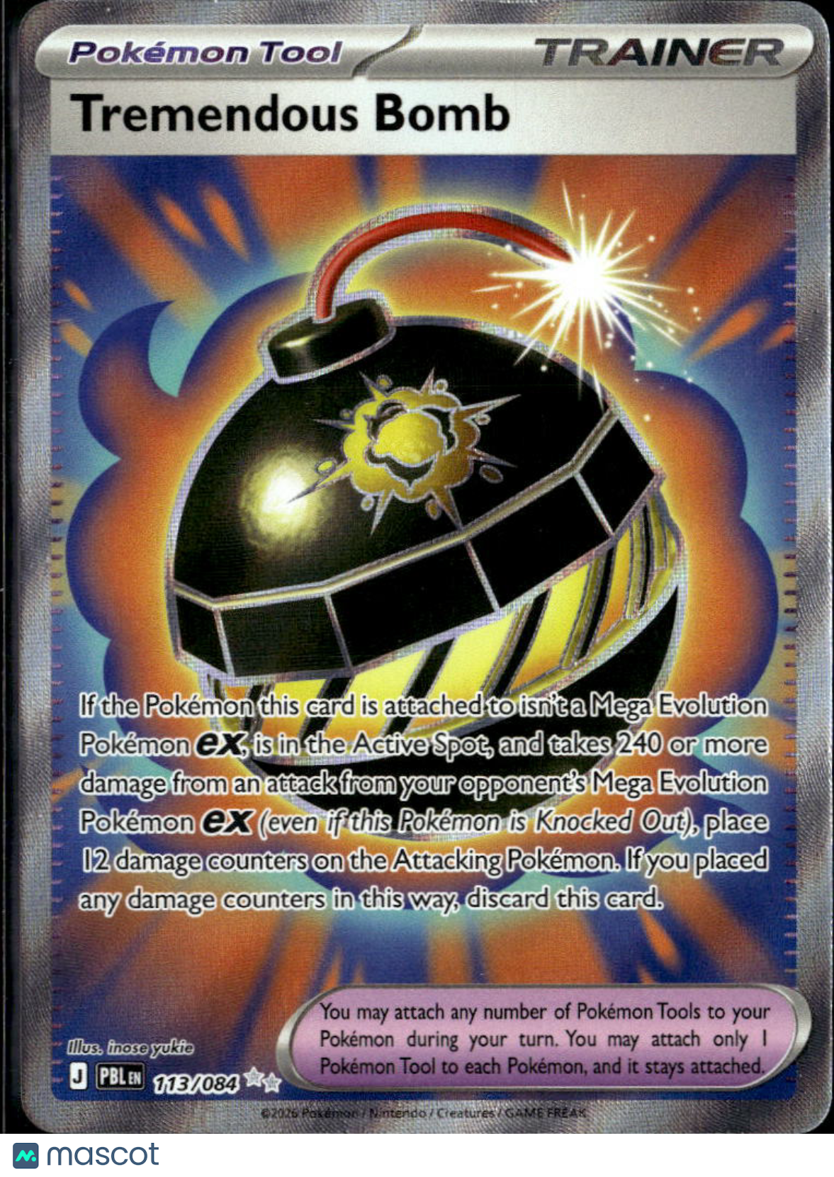 Tremendous Bomb 2026 Pitch Black Holo Secret Rare SR UR #113/84