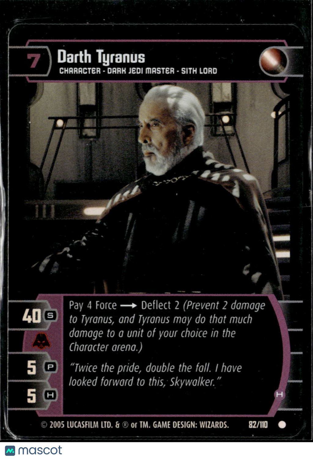Darth Tyranus Revenge of the Sith TCG Foil Card