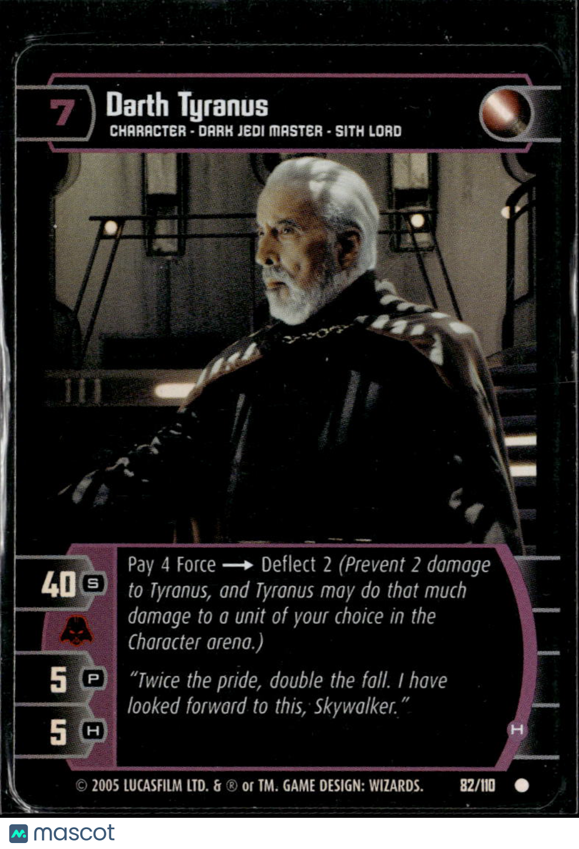 Darth Tyranus Revenge of the Sith TCG Foil Card