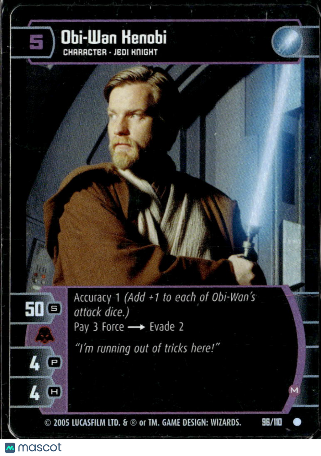 Obi-Wan Kenobi 2005 Wizards of the Coast Star Wars Foil Trading Card Game
