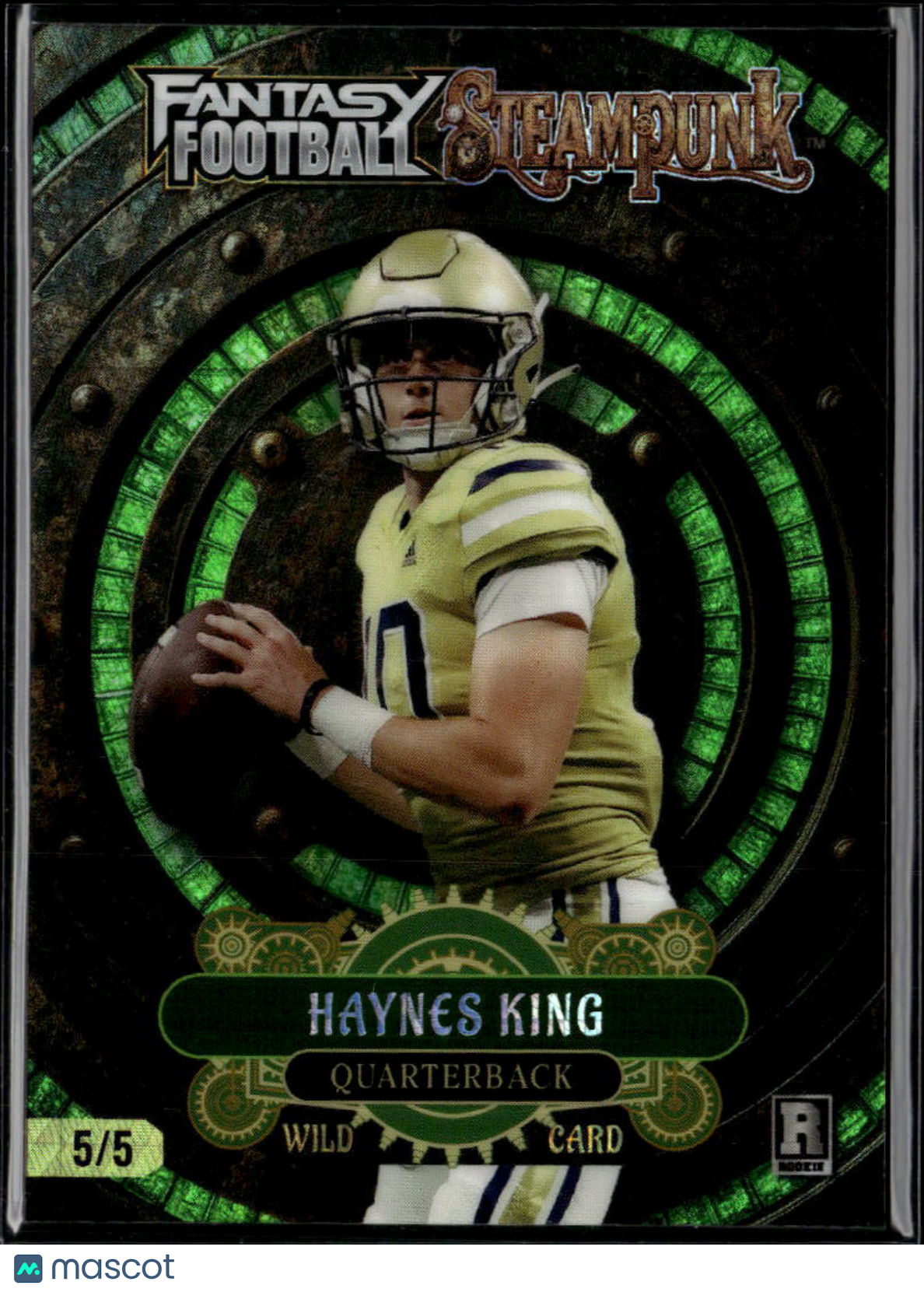 Haynes King 2026 Wild Card Rookie RC Steampunk Green Georgia Tech /5