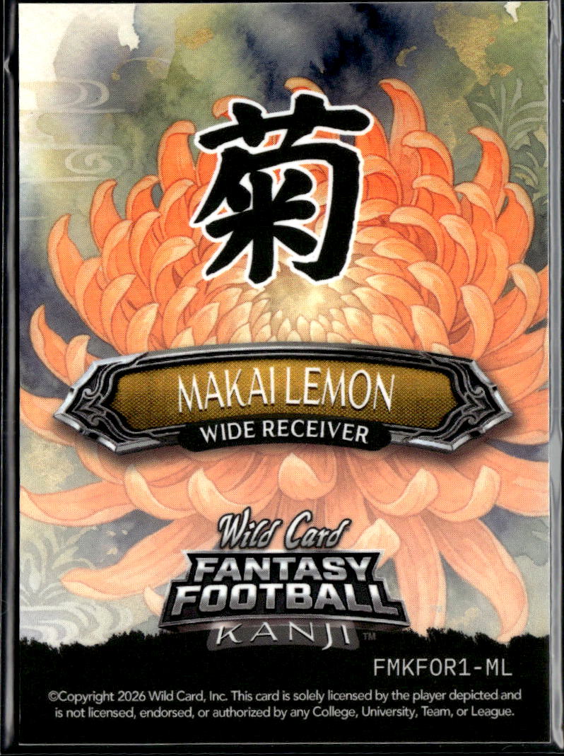 Makai Lemon 2026 Wild Card Rookei RC Kanji /10 USC Trojans