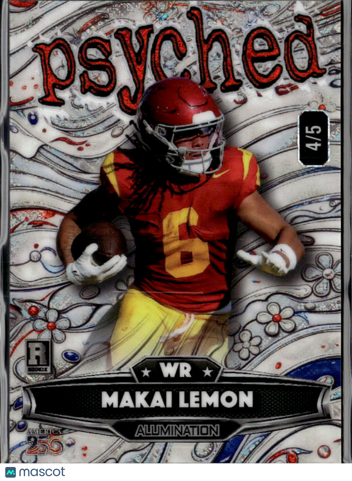 Makai Lemon 2026 Wild Card Alumination Psyched /5 USC Trojans
