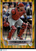 Yadier Molina 2022 Topps Chrome Gold Raywave Refractor 32/50 St. Louis Cardinals