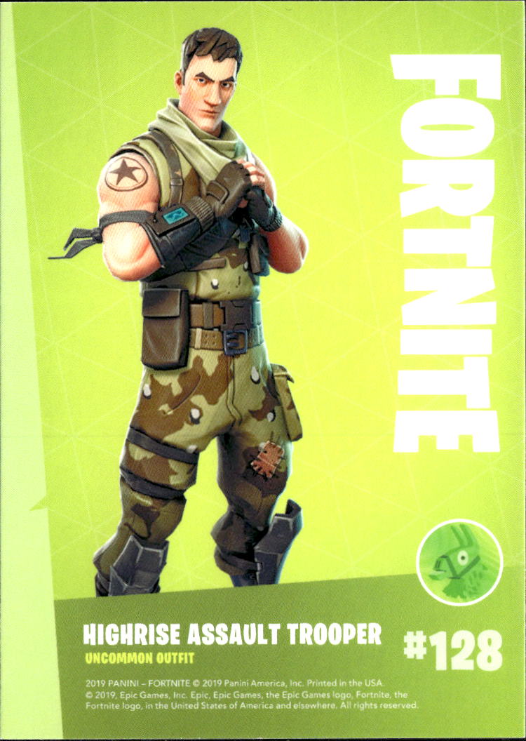 Highrise Assault Trooper 2019 Panini Fortnite HOLO Outfit #128