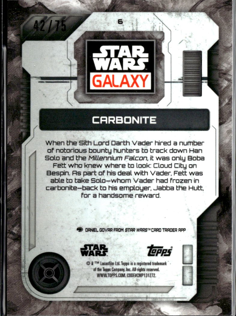 Carbonite 2026 Topps Star Wars Galaxy Prism Refractor 42/75 #6
