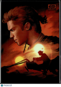 Anakin Skywalker's Sunset 2025 Topps Chrome Star Wars Orange Refractor 24/25 #3