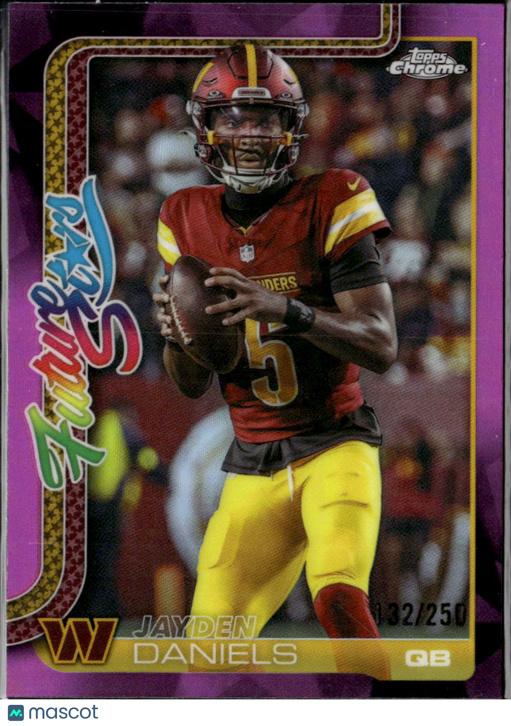 Jayden Daniels 2025 Topps Chrome Future Stars Pink Refractor 132/250 Commanders