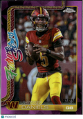 Jayden Daniels 2025 Topps Chrome Future Stars Pink Refractor 132/250 Commanders