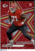 Josh Simmons 2025 Rookies & Stars RC Rookie Red /100 Kansas City Chiefs