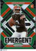 Shedeur Sanders 2025 Prizm Emergent Green RC Cleveland Browns