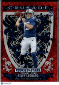 Riley Leonard 2025  Rookies & Stars Crusade Red Prizm RC Indianapolis Colts