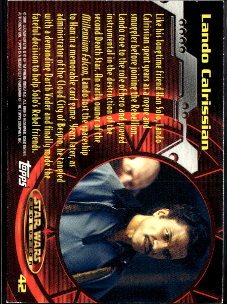 Lando Calrissian 2001 Topps Star Wars Evolution #42