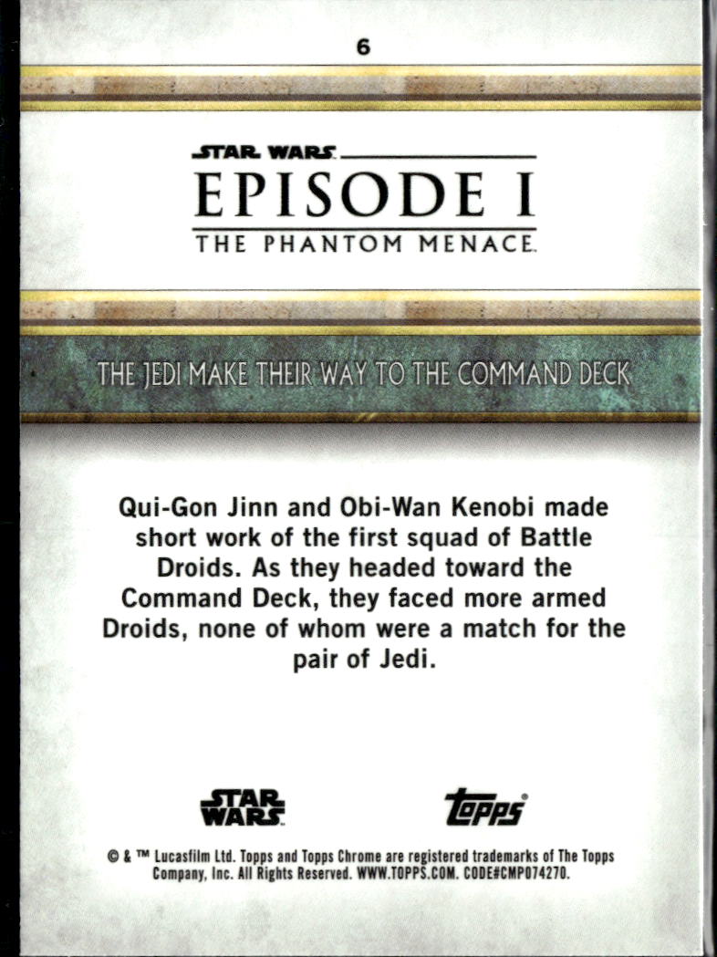 The Jedi Make Their Way Command Deck 2023 Topps Chrome Sapphire Star Wars #6