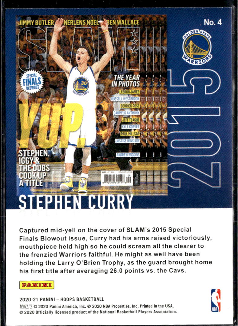 Stephen Curry 2020 Panini NBA Hoops Slam Golden State Warriors