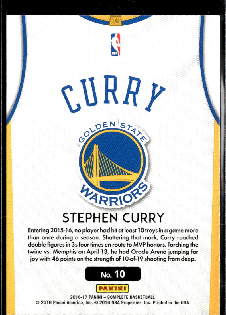 Stephen Curry 2016 Panini Complete Home Golden State Warriors