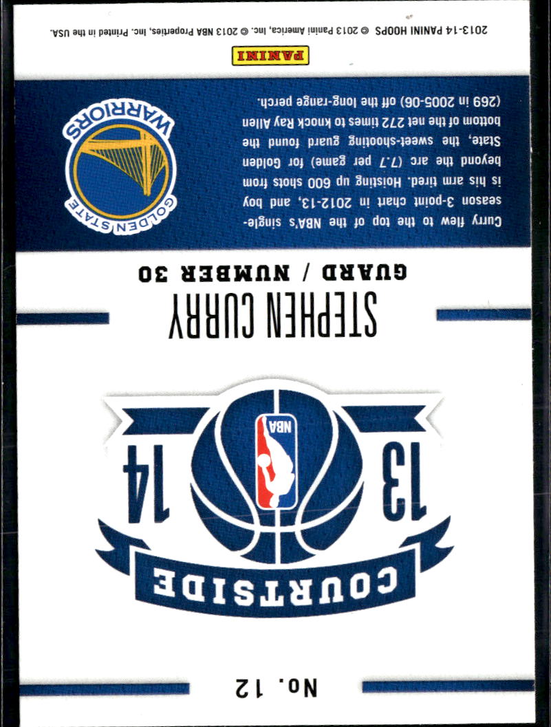 Stephen Curry 2013 Panini Hoops Golden State Warriors