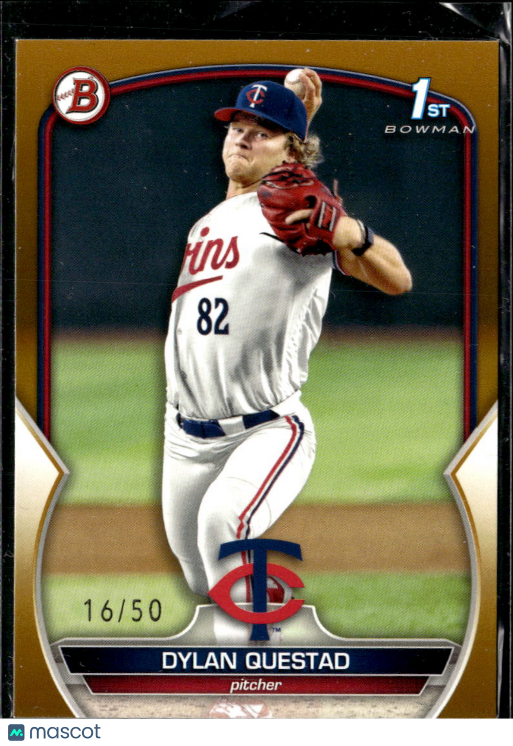 Dylan Questad 2023 Bowman Draft 1st Gold /50 Minnesota Twins
