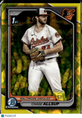 Chase Allsup 2024 Bowman Chrome Yellow Sapphire 60/75 Baltimore Orioles