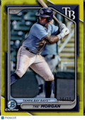 Tre' Morgan 2024 Bowman Draft Chrome Yellow Refractor /75 Tampa Bay Rays