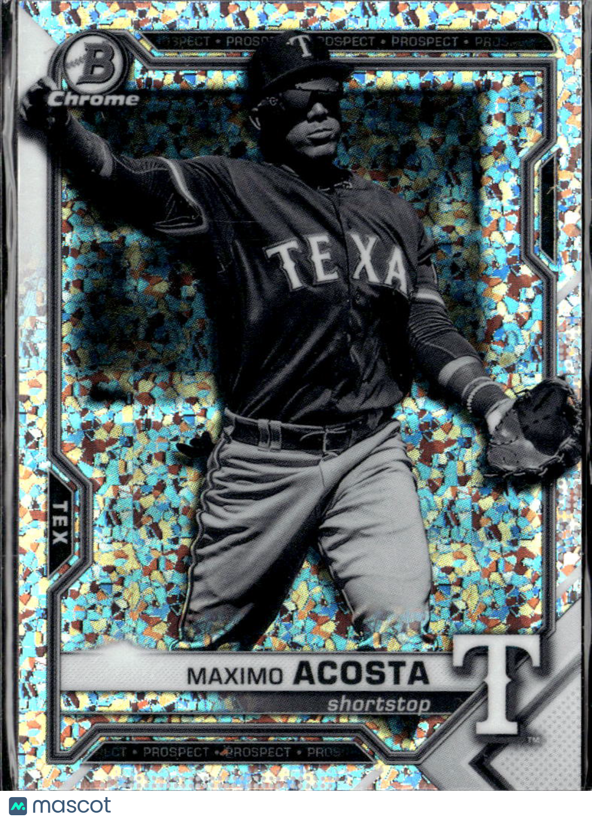 Maximo Acosta 2021 Bowman Chrome Mini Diamond Texas Rangers