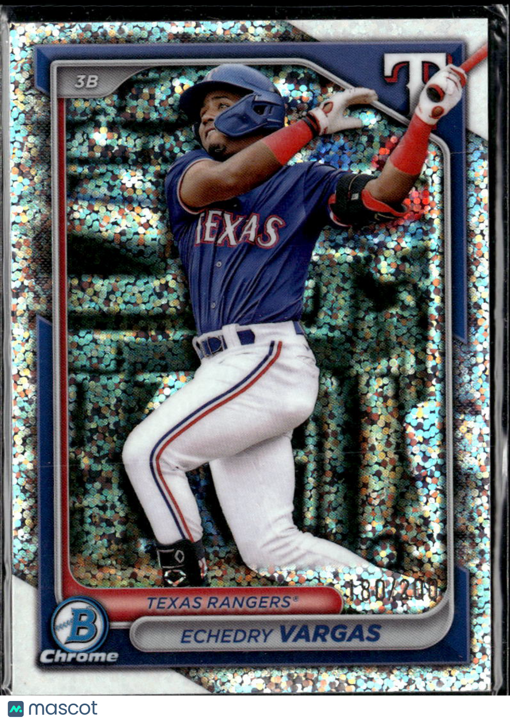 Echedry Vargas 2024 Bowman Chrome Speckle Refractor /200 Texas Rangers